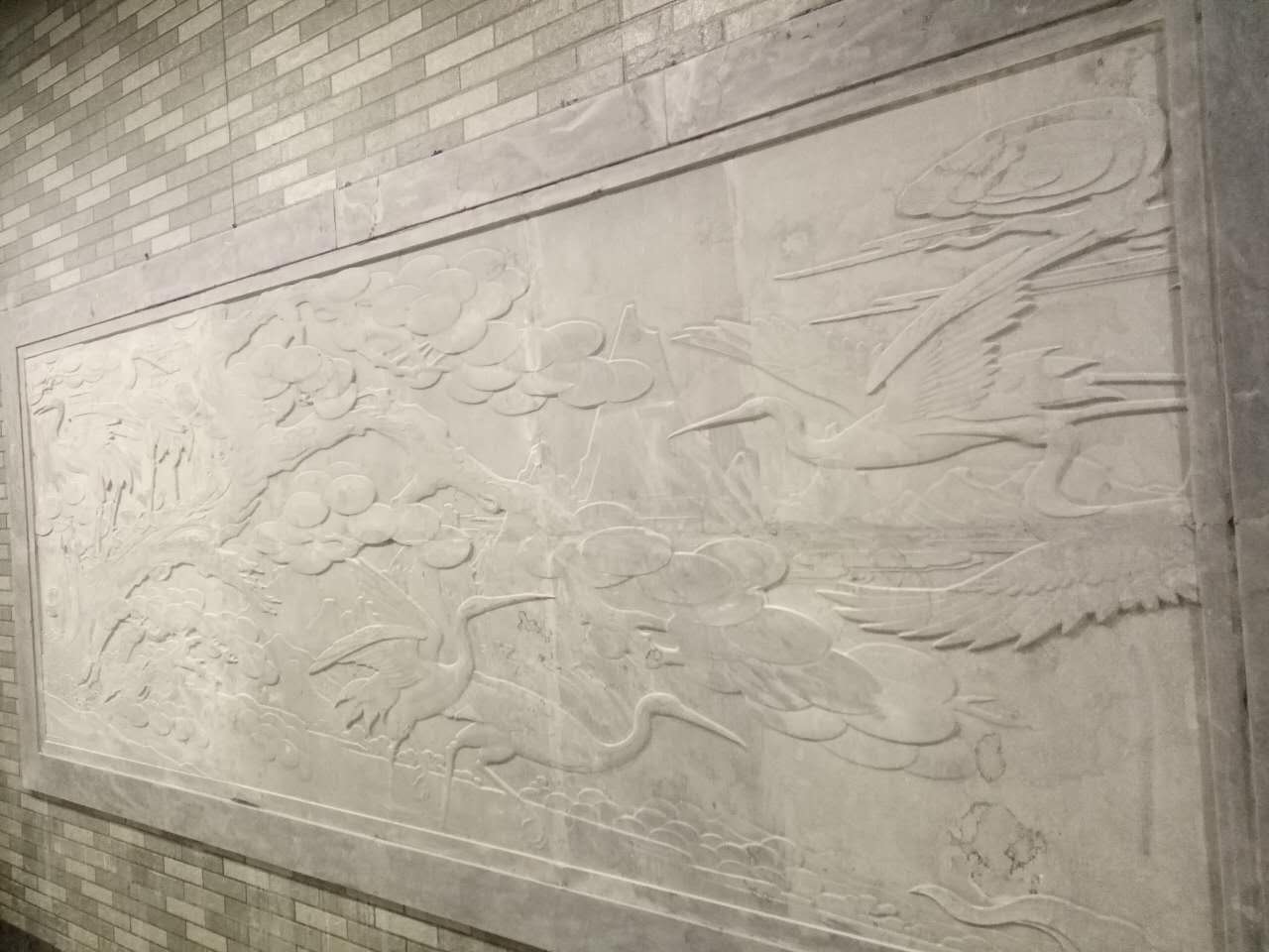 合肥青石浮雕，淮南合家福小吃街青石浮雕，2016年制作